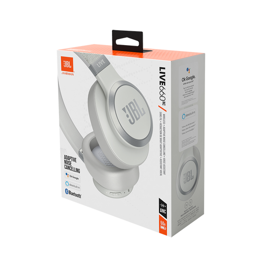 JBL Live 660NC - White - Wireless over-ear NC headphones - Detailshot 10 image number null